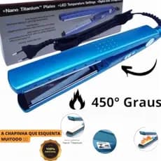 Prancha Chapinha Nano Titanium 450°F Profissional Cabelo Liso Rapido Bivolt 110V/220V