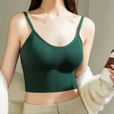 Top Canelado costa Nua Academia  Alça fina regulável  Bojo removivel sutiã cropped roupa de ginastica /pilates/yoga 417