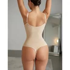 Body Feminino Modelador Fio Sem Costura  Alças Ajustáveis Boa Compressão na barriga não marca super confortável CINTA443
