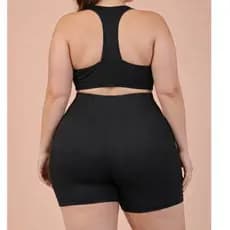 Short Academia sem costura empina bumbum Fitness cintura alta