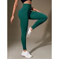 Calça Legging Sem a Costura no bumbum  Canelada Feminina Cintura Alta Academia Fitness Confortável