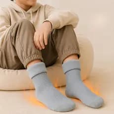 Kit 2/4/6 Pares Meia Térmica Infantil Grossa Forrada Quentinha Unissex