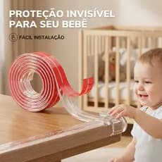 Fita Adesiva Silicone 2mm Protetor de Quina Bordas Berços Movéis