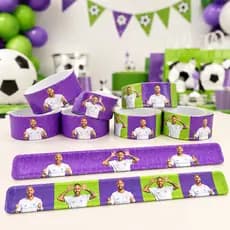 Kit Pulseira Infantil Bate Enrola Festa Aniversário Futebol 10/20/30 Lembrancinha