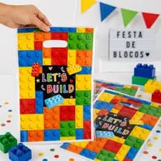 Kit Sacolas De Presente De Blocos Tetris Para Aniversário Infantil Sacolinhas Surpresa