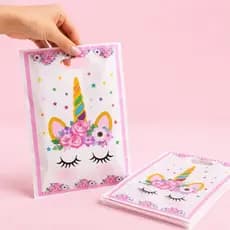 Kit Sacola Surpresa Unicórnio Para Presente Para Meninas Sacolinha Surpresa