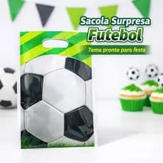 Kit Sacola Surpresa Futebol Para Presente Bola de Futebol Sacolinha Surpresa