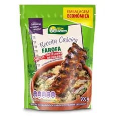 Farofa Temperada Pedaços Alho Cebola Cebolinha Tradicional 900g/Costela Defumada/Picante