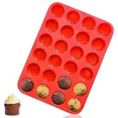 Forma de Silicone Cupcake 12/24 Cavidades Petit Gateau Artigo do Cozinha