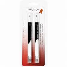 Kit C/2 Canetas Tinta Alimentícia Comestível Ponta Dupla Confeitaria