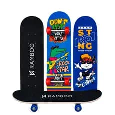 Skate Infantil Semi Profissional Montado Estampado 60cm 45kg Ramboo