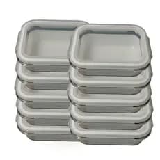 Kit 10 Potes Vidro Hermético 370ml Para Armazenamento e Organização de Comida Mantimentos Cereal