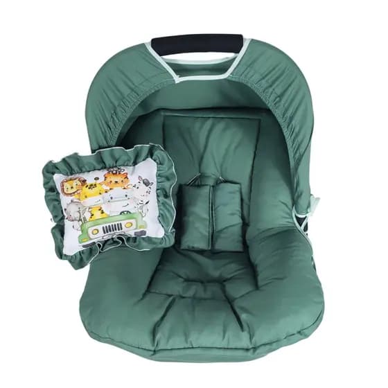Capa de Bebê Conforto Com Capota, Protetores de Cinto + Almofadinha Estampada Menino e Menina