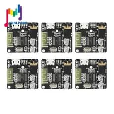 6pçs Placa Receptor De Áudio Bluetooth VHM-314 V.20 5.0 Mp3 Lossless Decodificador Bordo Com Bateria Lítio Carregamento