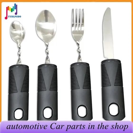 4 Pçs Talheres Dobráveis Utensílio Para Deficientes Utensílios Ponderados Adultos Idosos Construídos De Mesa Adaptativos
