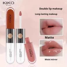 KIKO MILANO Brilho Labial Dupla Face KIKO MILANO Brilho Labial Dupla Face Natural Duradouro Não Desbotado Batom Maquiage