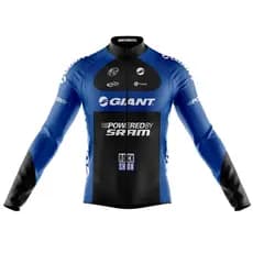 Camiseta Ciclismo Giant Sram Manga Longa Unissex Ziper Total