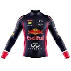 Camisa Para Ciclismo Masculina Manga Longa Red Bull Ziper Total Geladinho Proteção UV+