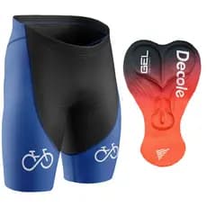 Bermuda Ciclismo Bike Forever Azul Forro Gel Respirável Conforável Proteção UV Silicone