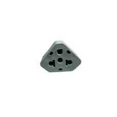 Pino Adaptador Triangular 2P+T 10A/20A Branco