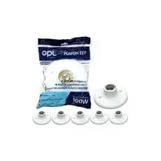 Kit 5 Plafon C/ Soquete Porcelana E-27 100w OPL
