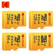 KODAK 100 % Original Cartão Micro sd 32GB 64GB 128GB 256GB De Memória Microsd Class10 SDXC U3 4K TF