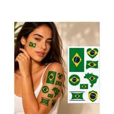 Tatuagem Temporária Brasil Copa do Mundo 2026