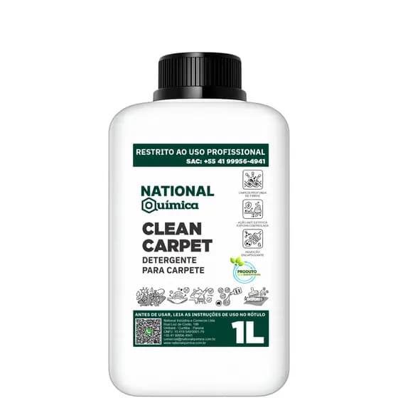Limpador Detergente para Extratora Limpa e Extrai 1 L Clean Carpet National Química