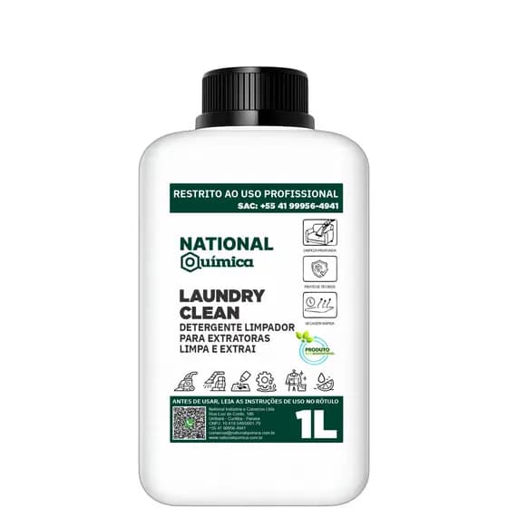 Detergente Limpador para Extratoras Limpa e Extrai 1 L Laundry Clean National Química Extratoras
