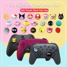 4pc Capa Flexível De Silicone Grip Polegar Para Sony Playstation 5 4 PS5 PS4 XBOX Switch Pro Controle De Jogos Analógico Joystick Protetora Acessórios