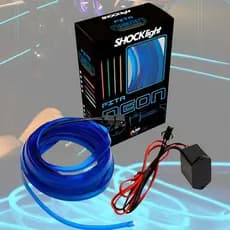 Fita Automotiva Led Azul Neon Painel Porta Fibra Óptica 12v Original Shock Light