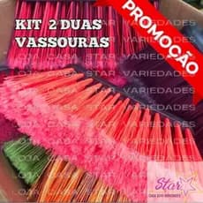 KIT 2 VASSOURAS vassoura light sem capa sem cabo condor
