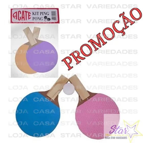 Raquete ping pong tênis de mesa jogo criança E adulto 2 Raquete 1 bolinha