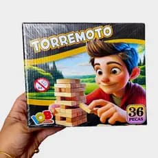 Jogo Madeira Caiu Perdeu Estratégia 36 Peças TORREMOTO Kids Crianças Brinquedo Divertido
