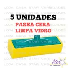 KIT 5 passa cera lava piso esfregão limpa vidro lava espuma macia promoção mop