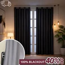 Cortina 100% Blackout 2,20 X 1,30 Decoração Sala Quarto Blecaute Corta Luz