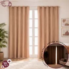 Cortina Blackout PVC 2,80 X 1,80 Blecaute Corta 100% a Luz Decoração para Sala, Escritorio, Quarto