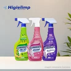 KIT Multiuso Flor de Cerejeira 500ml + bicarbonato Lavanda 500ml + Desengordurante DX-30 500ml - Guimarães