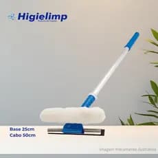 RODO COMBINADO PARA VIDRO 2EM1 25CM COM CABO 0,50CM - BRALIMPIA
