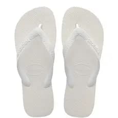 Chinelo Top Branco 47/48 Masculino Unissex Confortavel