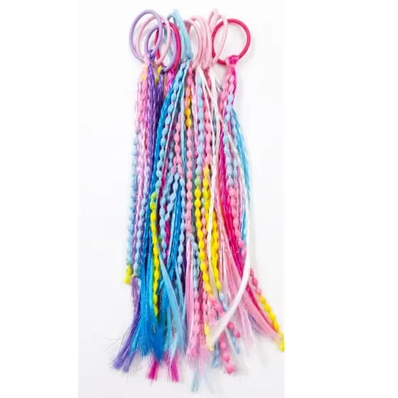 Kit 4 Xuxinha com Trancinhas Bubble Acessorio Feminino Infantil