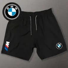 Bermuda Esportiva de Elastano Masculina - BMW 02 - Academia Corrida Skate Basquete Otaku