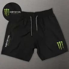 Bermuda Esportiva de Elastano Masculina - MONSTER 02 - Academia Corrida Skate Basquete Otaku
