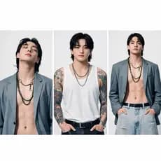Kit 3 Quadros Decorativos Jeon Jungkook Grupo BTS K-POP quadros coreanos famosos QUADROS MODERNOS