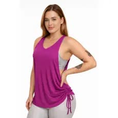 Regata DryFit Feminina Fitness c/ Ajuste - TapaBumbum Tule Camiseta Top Treino Esporte academia look