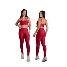 Conjunto Calça e top Zero Transparência com Cintura Alta Academia Feminino Fitness