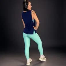 Regata Básica Feminina Fitness - TapaBumbum Tule Camiseta Top Treino Esporte academia look