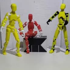Boneco Dummy MONTADO - Articulado 3D, Durável 15 cm