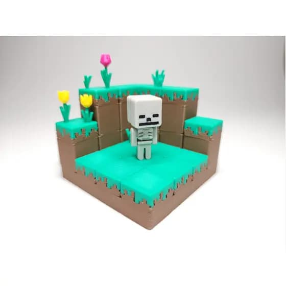 Chaveiro esqueleto Minecraft miniatura