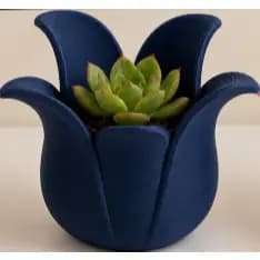 Vaso Decorativo Flor para Suculentas e Plantas | Impresso em 3D | Design Moderno